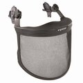 Ergodyne Skullerz 8989 Mesh Face Shield with Adapter for Hard Hat and Safety Helmet, Gray 60247